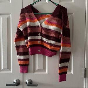 Jessica Simpson Striped Cardigan Size M NWOT